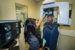 staff using x-ray unit